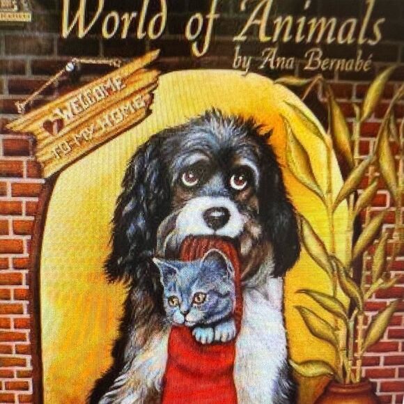 World Of Animals: book 4 By Ana Bernabe Viking Folk Art Acrylic Paint. - Picture 2 of 4